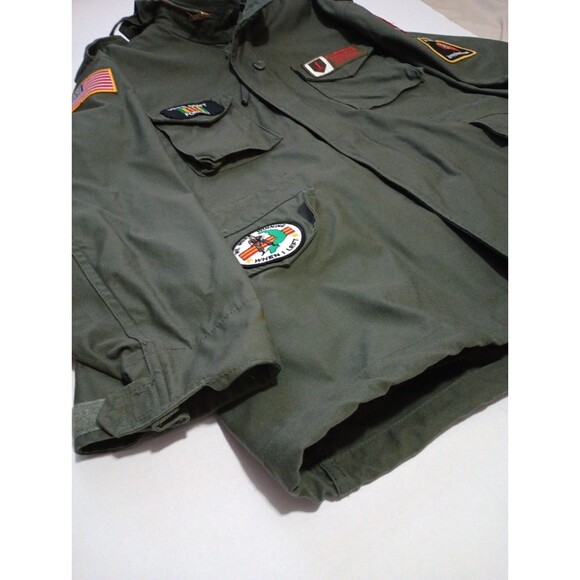 Vietnam Era Memorial Cold Weather Field Coat Large Patches Alpha Industries - Picture 3 of 14